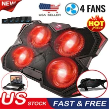 Подставка для охлаждающего вентилятора ноутбука Подставка 10-17 дюймов игровой бесшумный USB кулер ноутбук внешний с 4 вентиляторами двойной USB порт