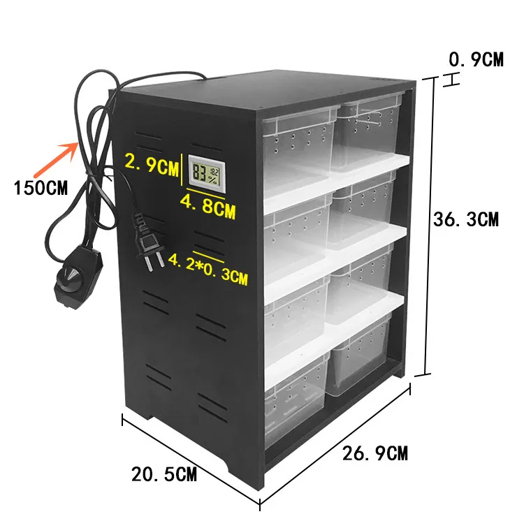 Reptile Incubator Small Climbing Pet Breeding Box PVC Material Heating Breeding Pet Cabinet