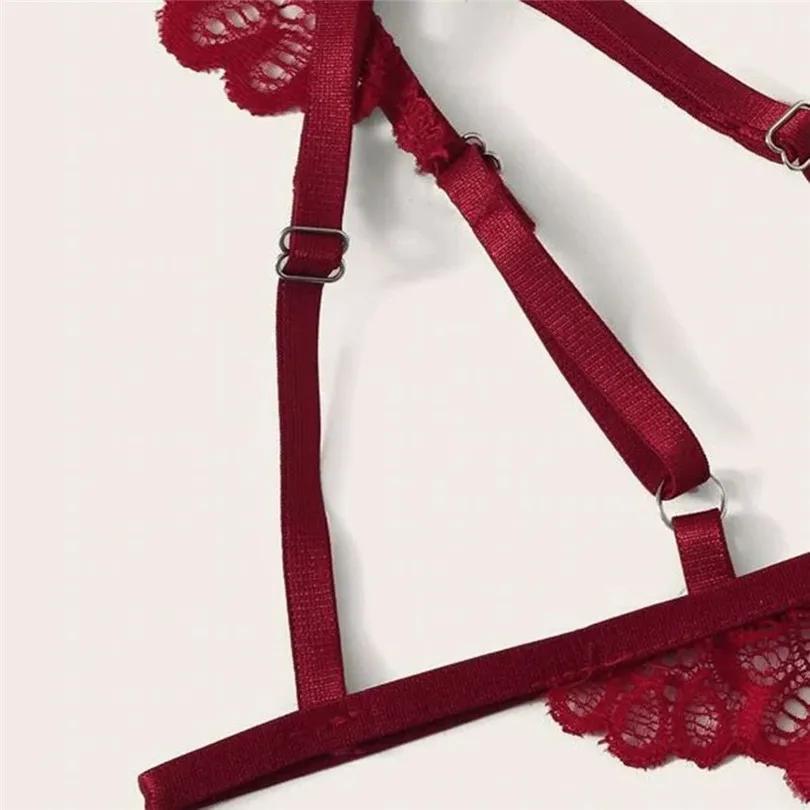 Hollow Bra +Thong Lingerie Set Plus Size Sexy Erotic Lingerie V-Neck Underwear S-2XL Soutien Gorge Sexy Erotique 30OCT2310