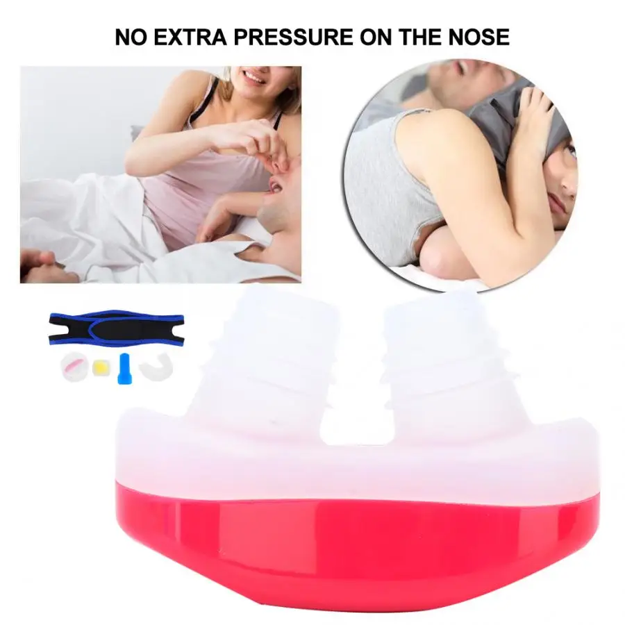 Sleep Snoring Air Purifier Anti-Snoring Device Earplug Teeth Tray Chin Strap Health Care Night Sleep Aid Stop Snoring Device