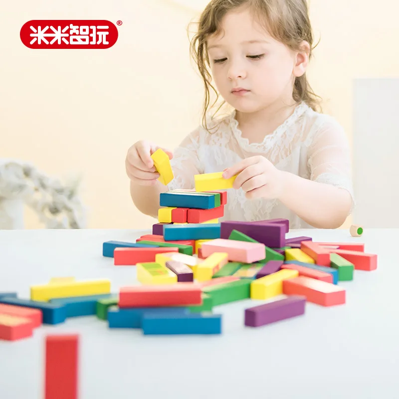 

Mimi Chi Play Jenga Intelligence Building Blocks Animal Bricks Pro Stack-up CHILDREN'S Toy Adult Table Game