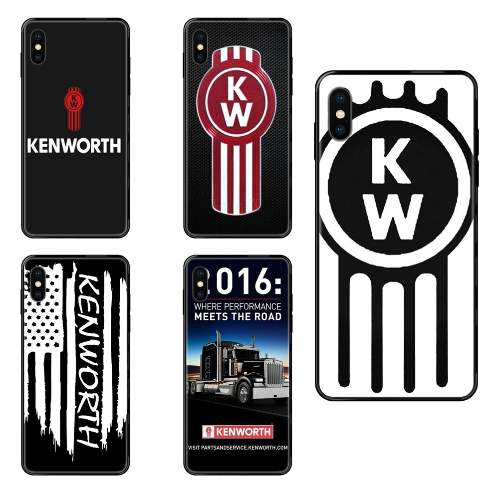 Известный автомобиля грузовика Kenworth логосом уникальный черный мягкий чехол из