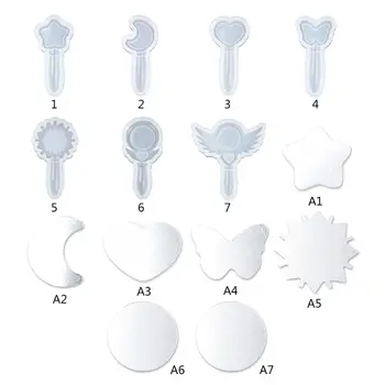 

Crystal Epoxy Resin Mold Portable Small Mirror Casting Silicone Mould Handmade DIY Crafts Making Tool