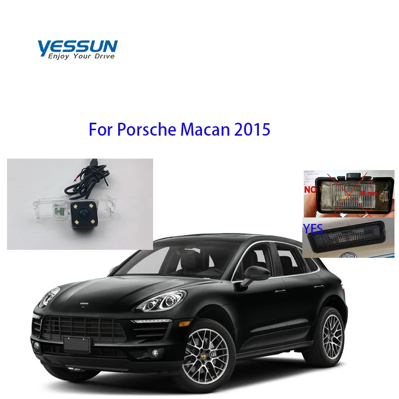 

Yessun CCD Rear View Camera For Porsche Macan 2015 Parking Reverse Backup 4 LED CAMERA Car license plate