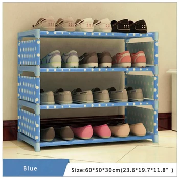 

Shoes Rack Organizer Shelf 4-Tier Shoe Tower Shelf Storage Cabinet Nonwoven Shelf