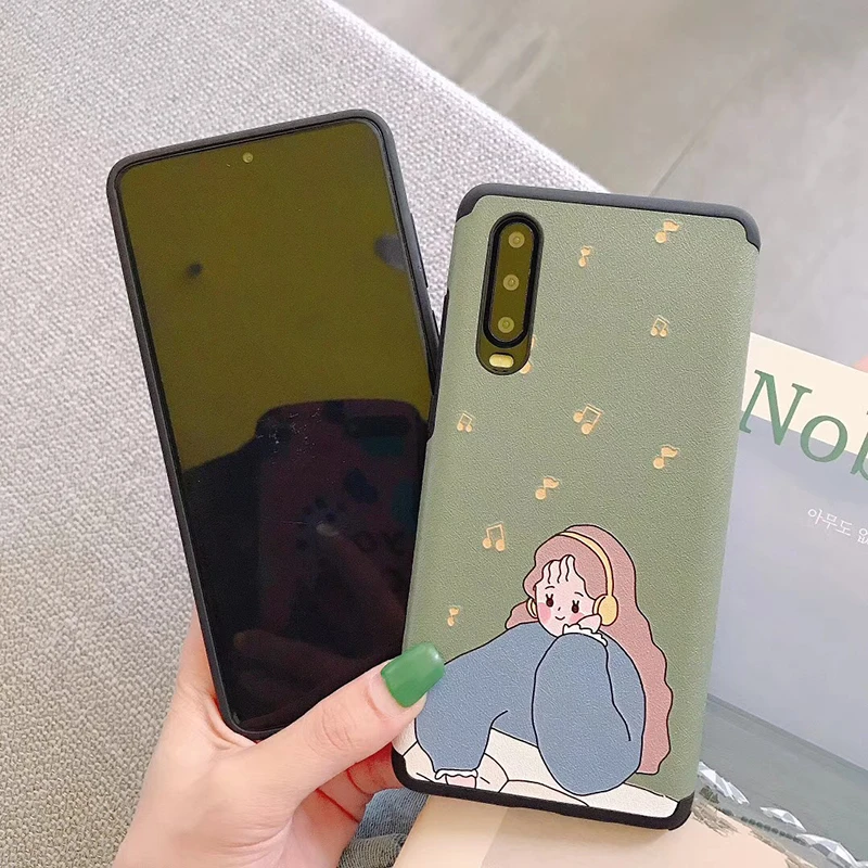 Рельефные чехлы с шелковой текстурой для huawei P20 P30 Pro Mate20 Pro, мягкий чехол для Honor 8X Nova, 3 задних чехла