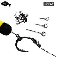30 шт., аксессуары для ловли карпа, микро-приманка с колючими зажимами, с кольцами и крючками, бусины для ловли карпа, шпильки для ловли карпа, рыболовные снасти