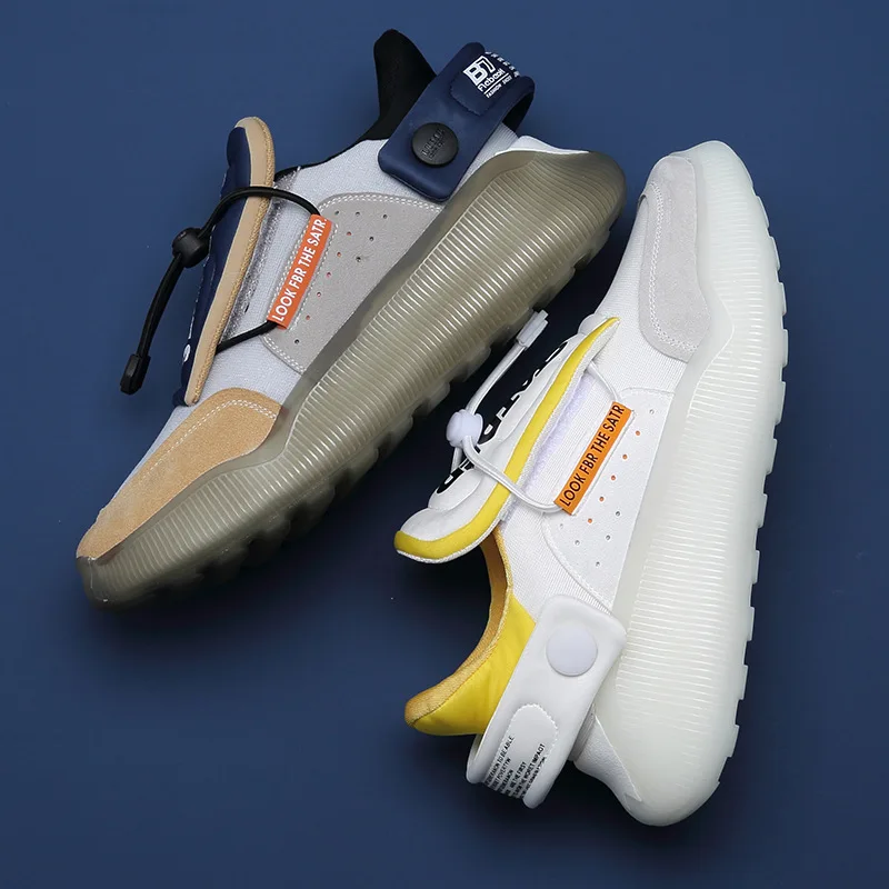 Fashion High Top Men Sneakers Loafers Men Platform White Chunky Sneakers Men Hip Hop Street Shoes Tenis Masculino Dropshipping