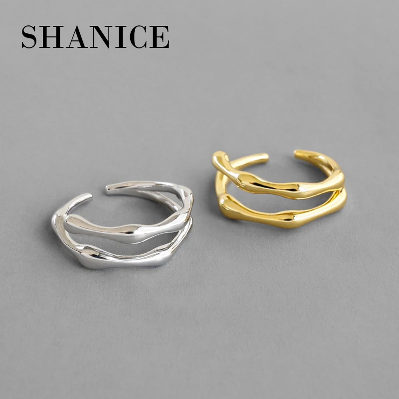 SHANICE 925 пробы серебряные Открытые Кольца универсальное классическое