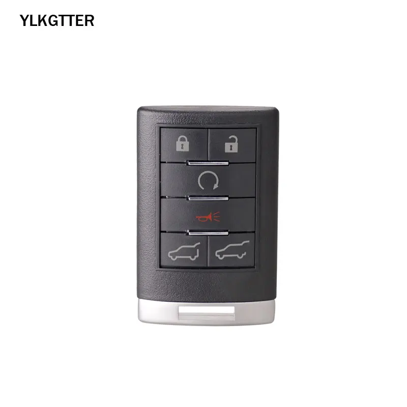 YLKGTTER 315 МГц умный ключ без ключа для Cadillac Escalade ESV EXT 2007- ключ Костюм с для OUC6000066 без ключа - Цвет: Black