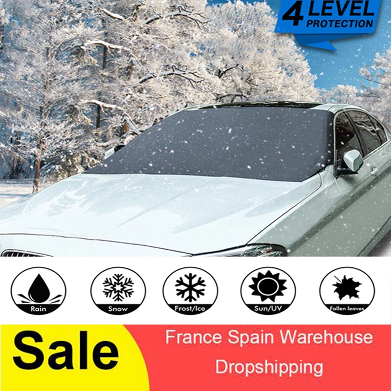 210*120cm Car SunShade Cover Magnetic Car Front Windscreen Snow Ice Shield Cover Car Windshield cover Car Sun Protector