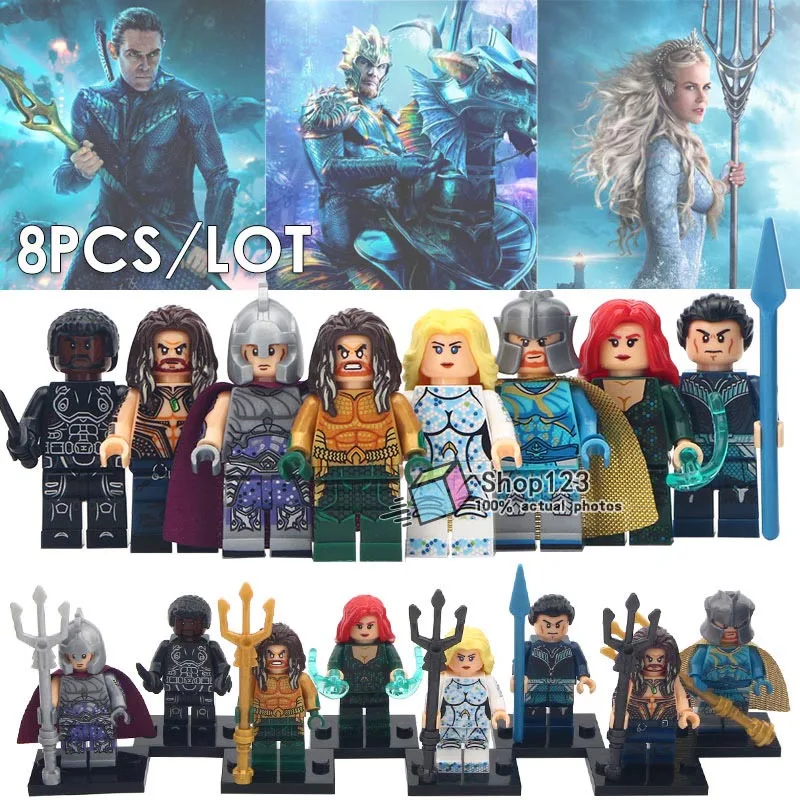 Темно-синий 10 много строительных блоков Shazam Billy Batson Darla Freddy Mary Marvel Perdro Eugene DC Super Heroes детские игрушки подарки - Цвет: Темно-синий