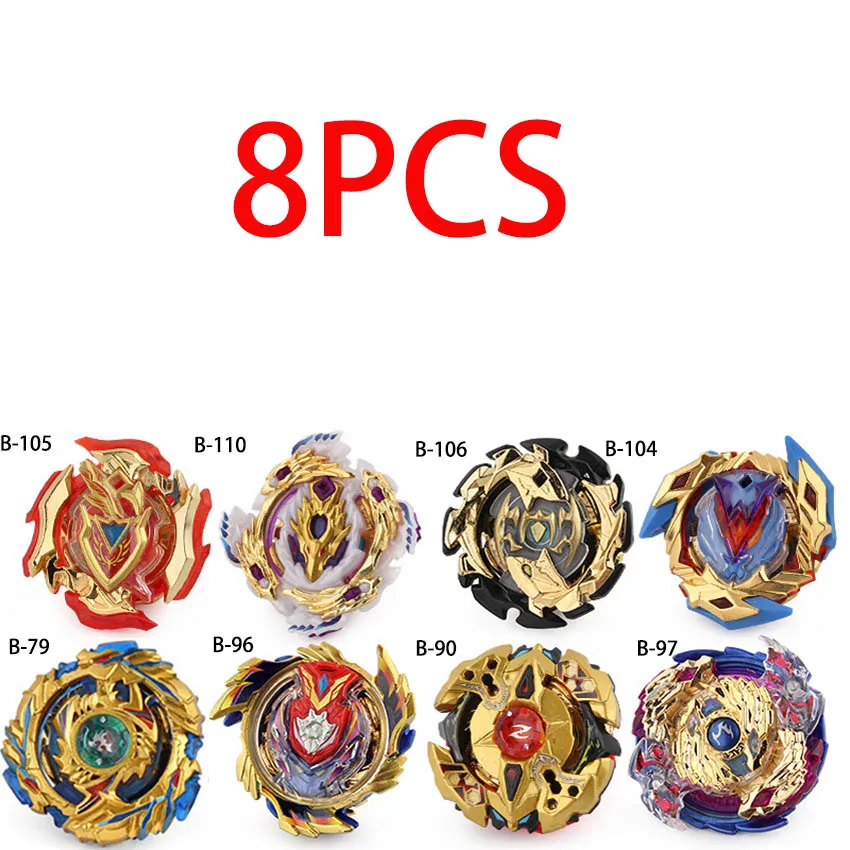 Новая комбинация Beyblade Burst набор игрушек Beyblades Арена Bayblade Metal Fusion 4D с пусковым устройством спиннинг топ игрушки - Цвет: 8pcs