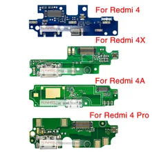 1 шт. USB Зарядное устройство Док-плата разъем гибкий кабель для Xiaomi Redmi 4 4A 4X Pro зарядный порт, Запасные детали