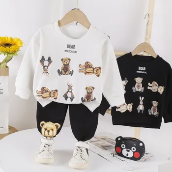 

Men and Women of Child Autumn Clothing Round-neck Shirt 2020 New Style Childrenswear Children Cartoon Sweater Piece Cotton Forei