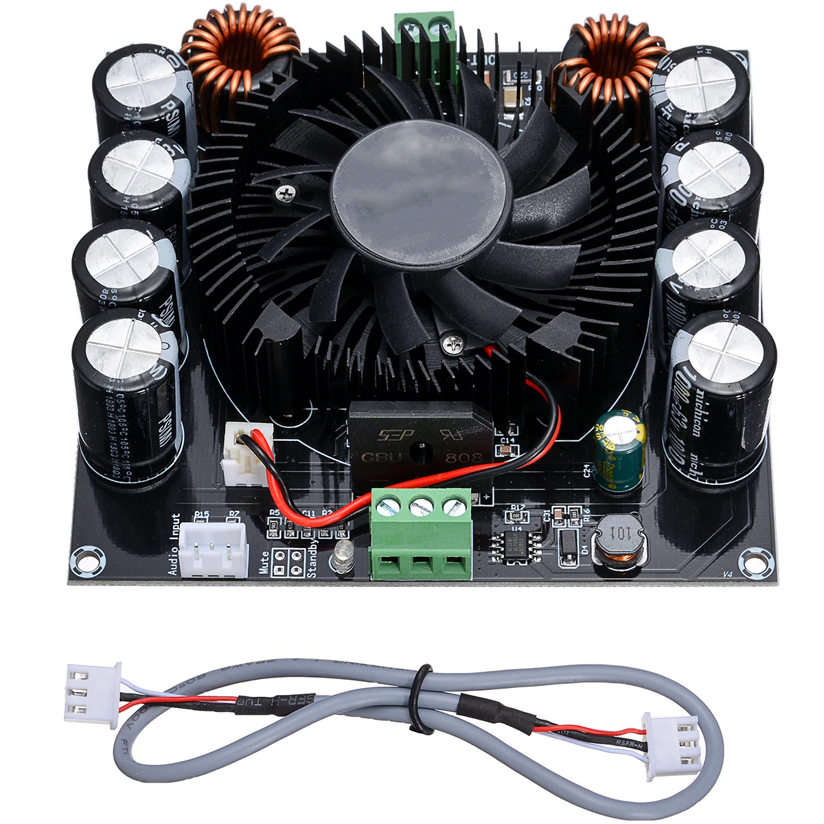 

HiFi Audio 420W AC 24V TDA8954TH Large Power Digital Audio Amplifier Board A+D Class Stereo Audio Amplifier Module