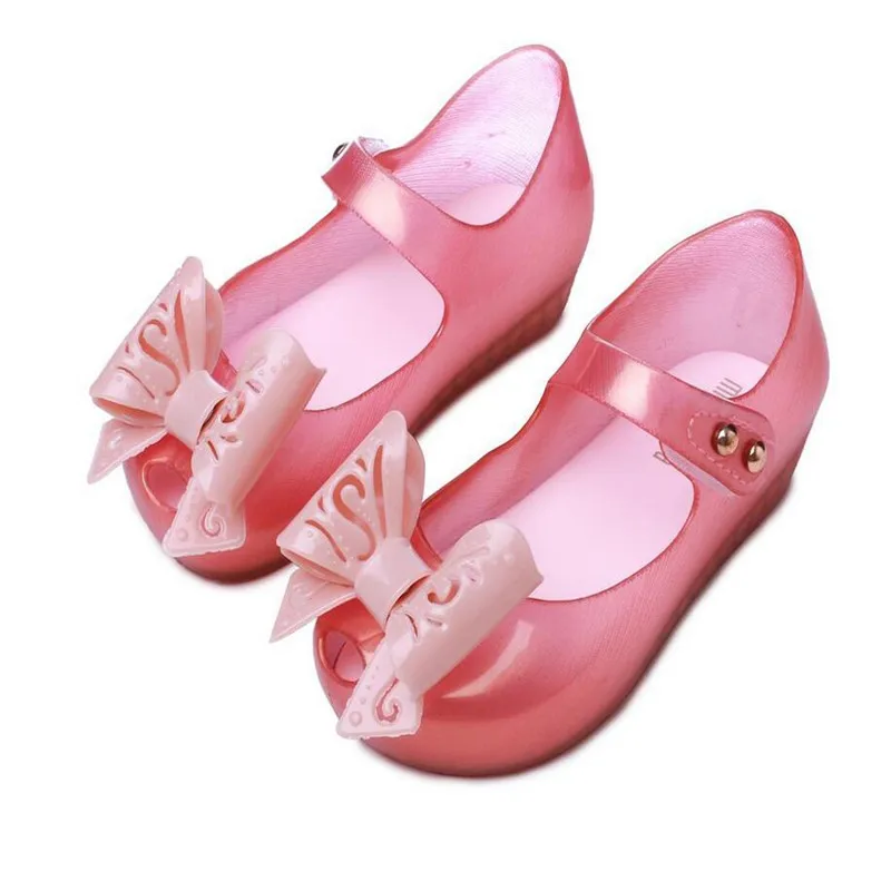 3 Mini Melissa/ г.; балетки Melissa для девочек; прозрачная обувь; балетки с бабочками; мягкие удобные детские сандалии высокого качества - Цвет: 3
