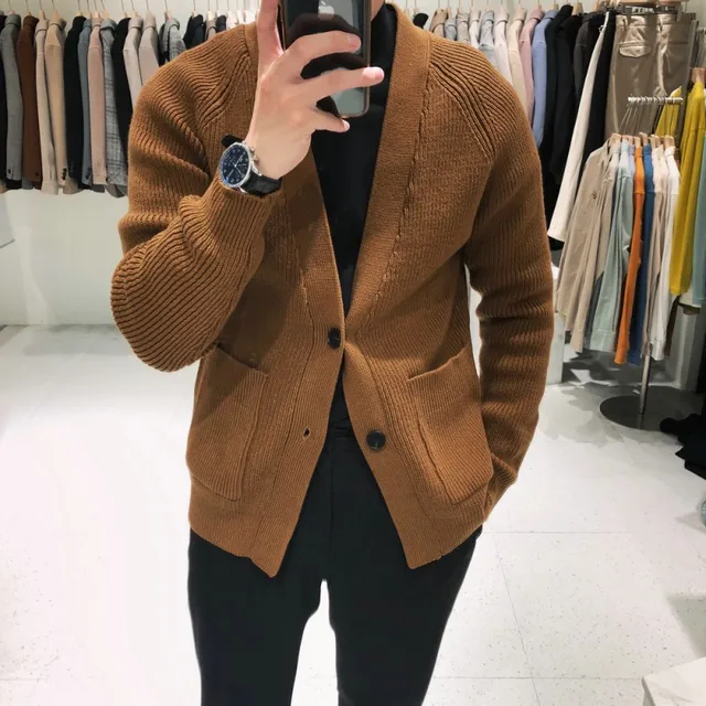 2021 Winter Knit Cardigan Sweater Mens 