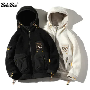 

BOLUBAO Brand Men's Hooded Jackets Fashion Male Personality Jacket Coat Comfortable Letter Print Tooling Style Jackets Men