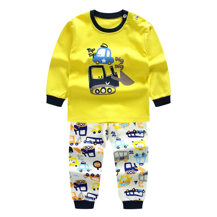 WEPBEL Newborn Infant Baby Boys Cartoon Print Sweater Tops Shirt+Pants Outfits Set Baby Clothes Kids Clothes