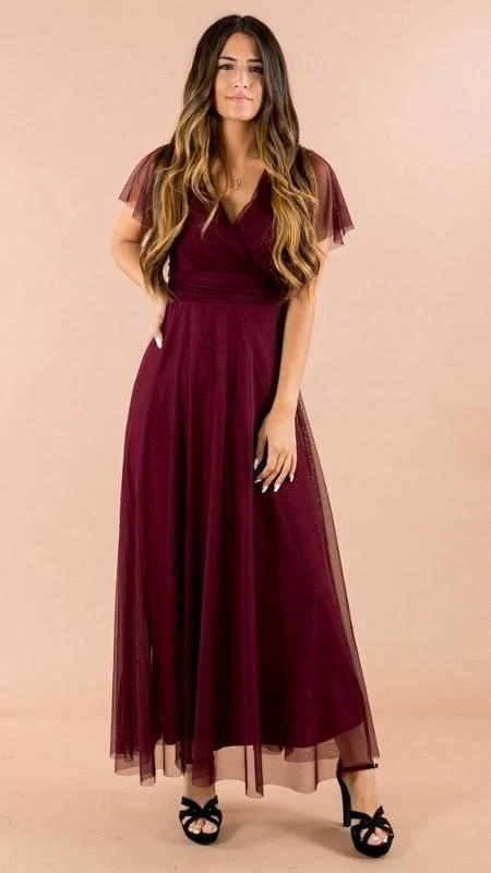 GREYMODA Vestido mujer largo tul