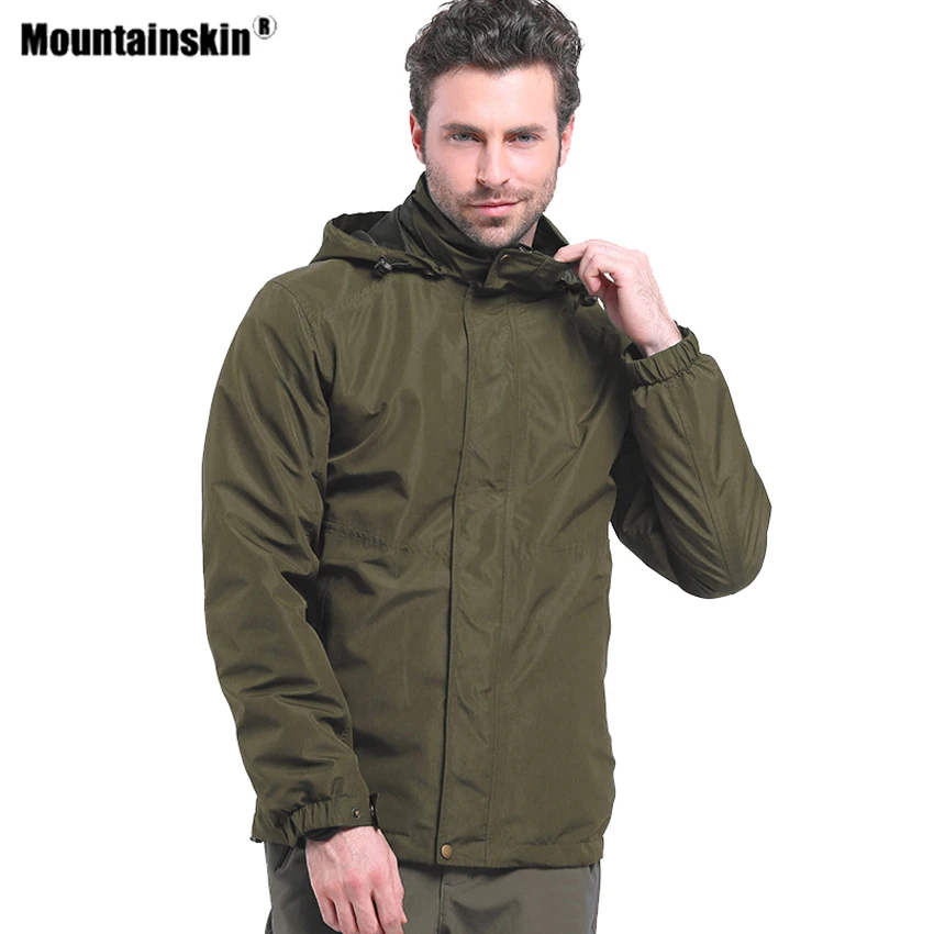 Mountainskin, мужские походные куртки, для спорта на открытом воздухе, водоотталкивающая ветровка, дышащая, для альпинизма, кемпинга, треккинга, мужское пальто, VA491