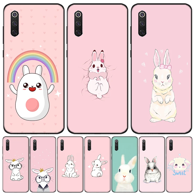 Чехол для телефона Kawaii Bunny Rabbit Funda Xiaomi Redmi Note 10 Pro 10S 9 9S 8 8T 9A 9C 8A 7 7A 6 6A K20 | Мобильные