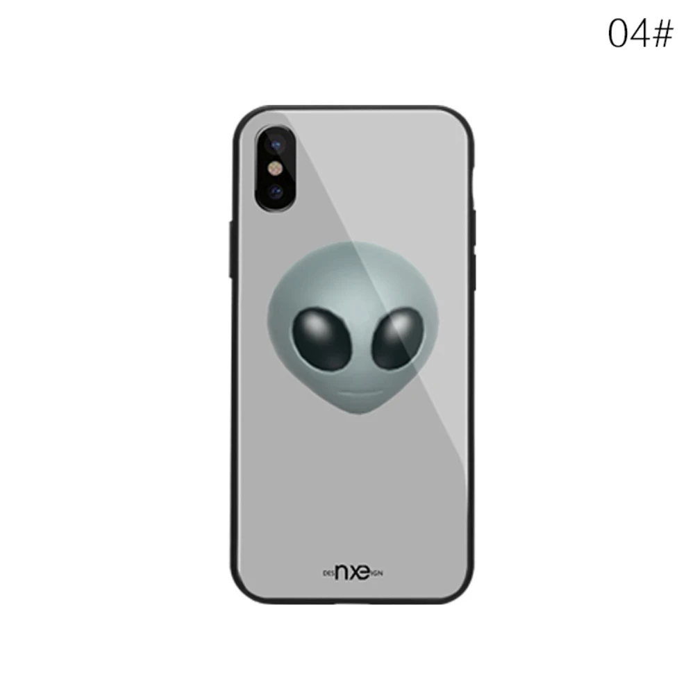 Роскошный чехол для IPhone X, чехол с милым мультяшным рисунком из ТПУ и закаленного стекла, задняя крышка для IPhone X 10, чехол, стильные чехлы Marvel, пленка - Цвет: Цвет: желтый