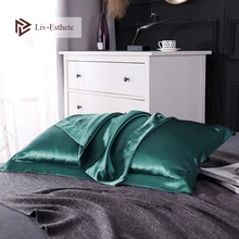 Liv-Esthete Новая разноцветная атласная шелковая Роскошная наволочка для здорового стандарта для женщин и мужчин наволочка для кровати