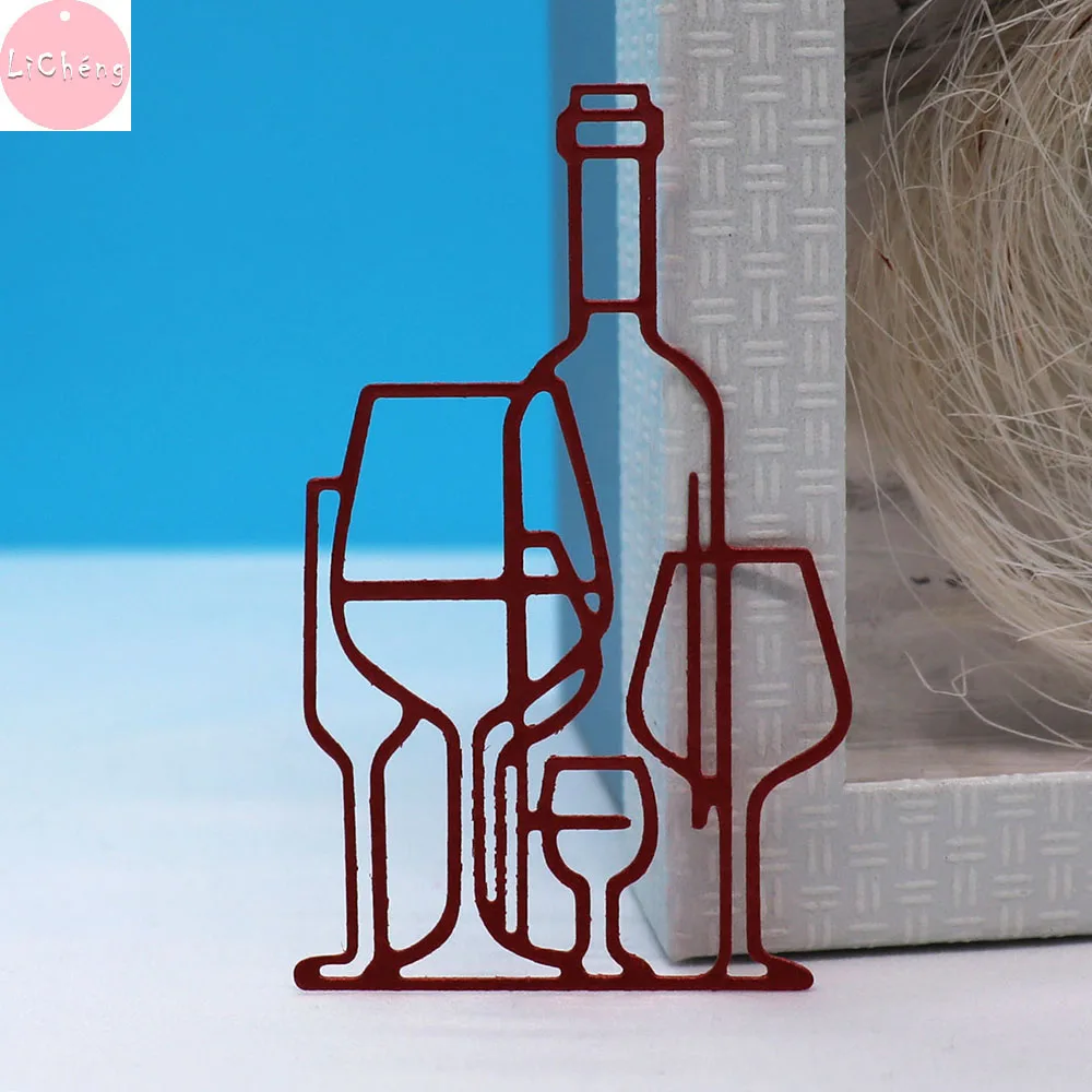 Очки для вина Slimline Card Die Cut Metal Craft новые штампы и 2020 бумажных карточек DIY ручное