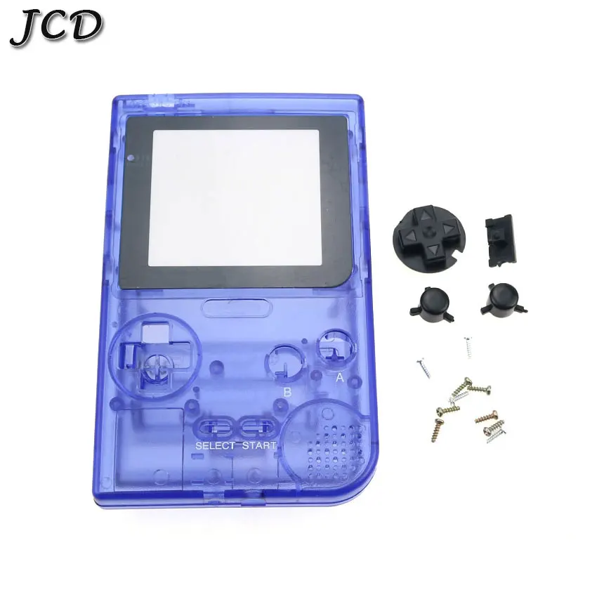 clear dark blue JCD Full Case Cover Housing Shell Replacement for Gameboy Pocket Game Console for GBP grey Shell Case with Buttons Kit - Цвет: clear dark blue