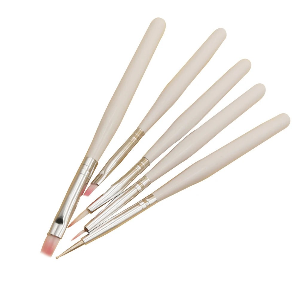 5PCS Manicure Brushes Set For Nail Art Painting Brushes Dotting Design Manicure Nail Brush Kit Gel Varnishes Tools