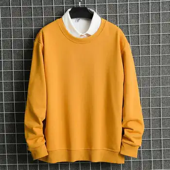 

2020 autumn hoodless loose casual all-match solid color sweatshirt