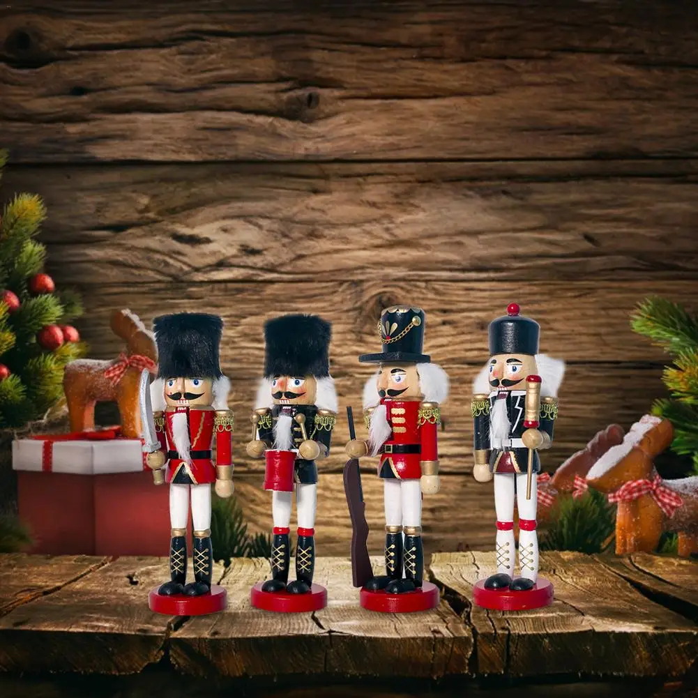 Рождественское украшение 20 см деревянная кукла Щелкунчик солдата ручной работы