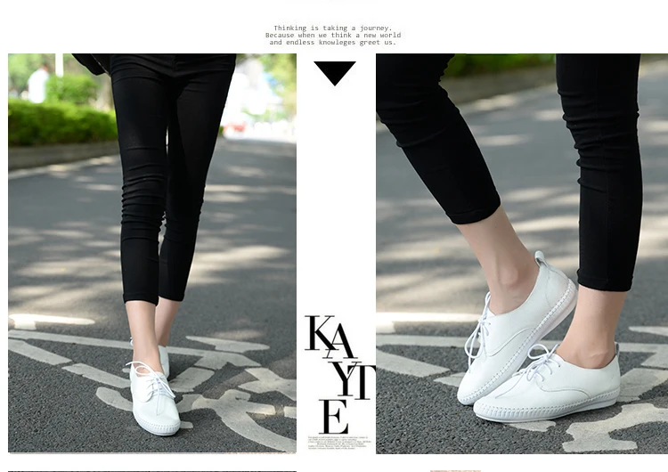 Flats For Women Comrfort Genuine Leather Flat Shoes Woman Loafers Ballet Shoes Female Moccasins White Shoes Big Size 35-43