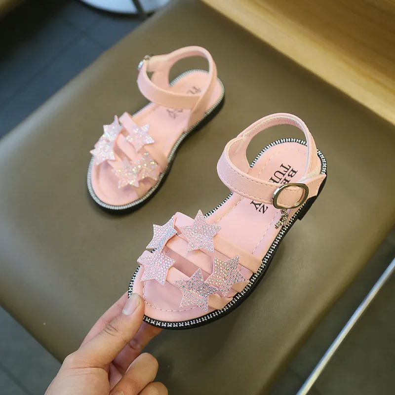 Lindas Sandalias Zapatos elegantes para niñas pequeñas estrellas sandalias  de princesa zapatos para 3 12 años niñas verano playa sandalia al aire  libre|Sandalias| - AliExpress