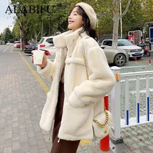Модное пальто из искусственного меха, осенне-зимнее женское повседневное теплое пальто на молнии, свободное зимнее пальто из искусственного меха норки с карманами, женская меховая куртка