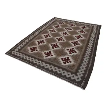 

207x280 Cm Brown Handmade Vintage Moldovan Rugs Rug-7x9 Ft