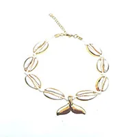 Винтаж Цвет oro de Каури tobillera pulsera de las mujeres para la pierna de moda Cadena de chica de la playa tobillo Decoració - Окраска металла: 09