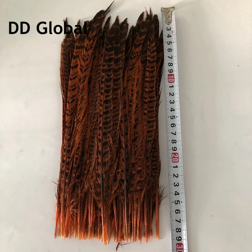 orange 50 шт./лот женские хвостовые перья охотничьего фазана перо 25-30 см 10-12 дюймов diy куриные перья для карнавальных украшений - Цвет: orange
