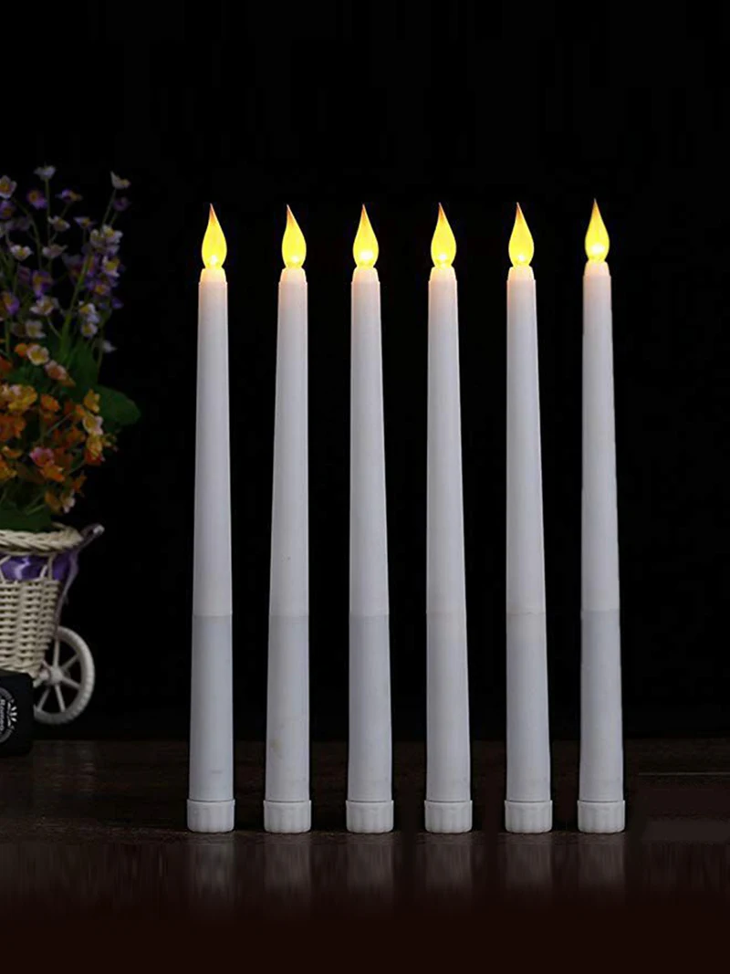 12 шт./компл. Дистанционное Управление беспламенные Свечи мерцающий желтый