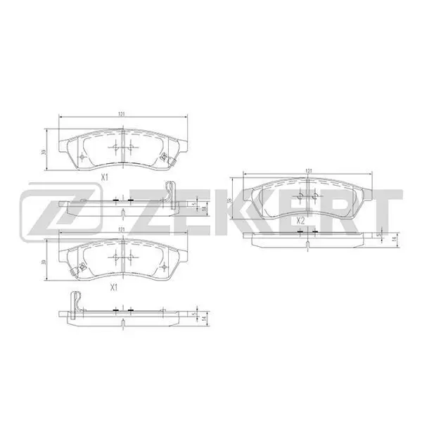 Колодки торм. диск. зад Chevrolet Epica(V250) 06- Daewoo Tosca