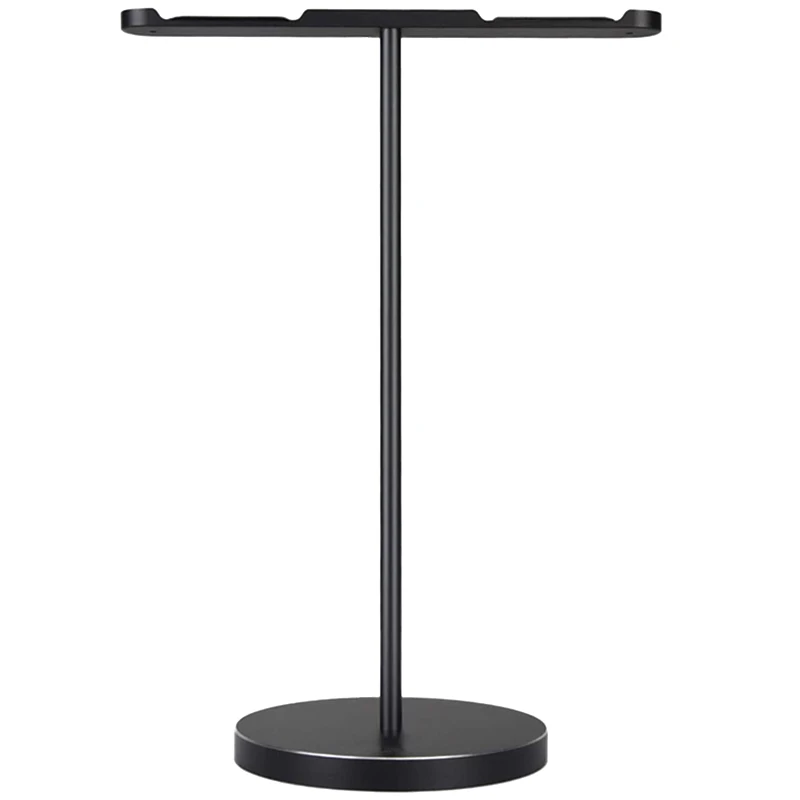 Dual Aluminum Headphones Stand Holder Showcase with Solid Heavy Base and Fits for PS4 Gamer Headsets and All Headphones