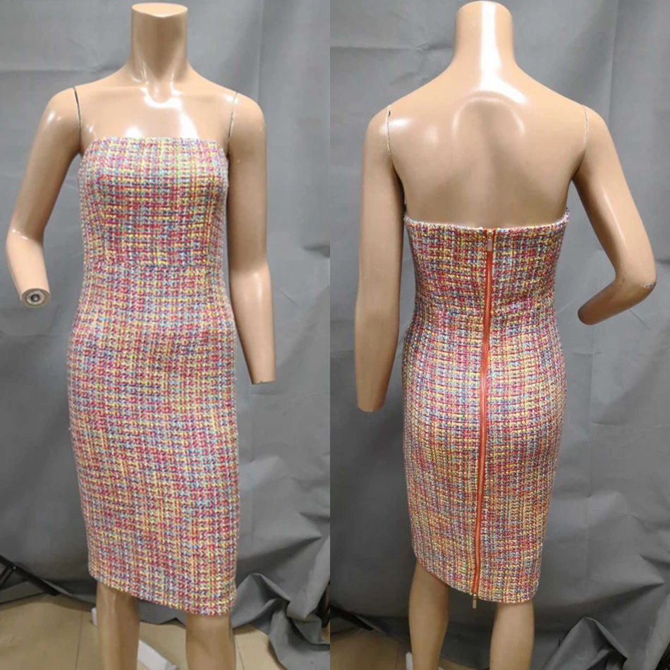 Женское модное платье Vestidos, летнее поступление, без рукавов, без бретелек, элегантное, миди, Клубная одежда, подиум, вечерние платья знаменитостей