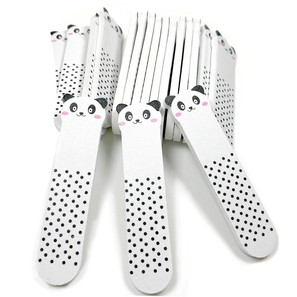 

50Pcs High Qauity Mini Nail Files Cute Animal White Panda Small Nail File Manicure Beauty Files Lime a ongle Nail Art Care Tools