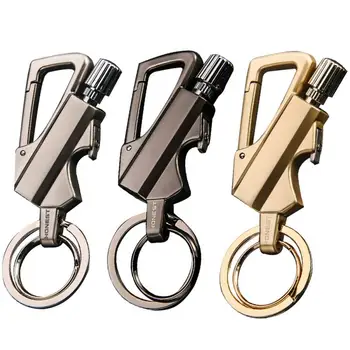 

Creative Portable Multi-function Metal Fire Starter Special Offer Hot Match Tool Cigarette Lighter Key Chain Cute Gift For Men