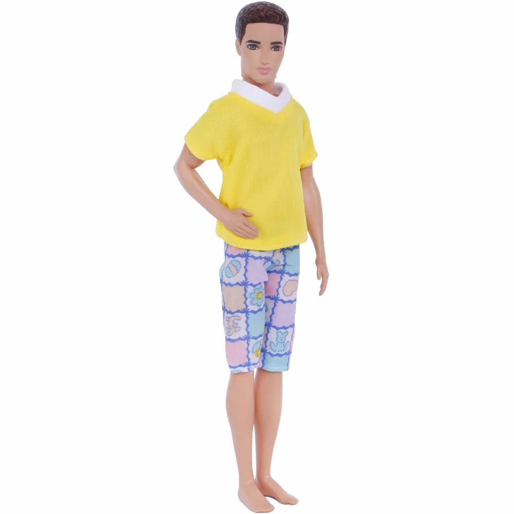 Летние 5 комплектов короткие наряды жилет футболка шорты камуфляжные штаны 1:6 кукольный домик Одежда для Барби друг Кен Кукла аксессуары