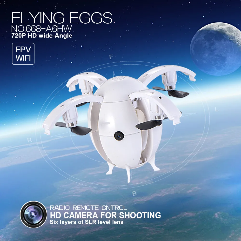 

Fixed height quadcopter 668-A6HW remote control aircraft Egg-type drone WiFi aerial constant height UAV four-axis aircraft