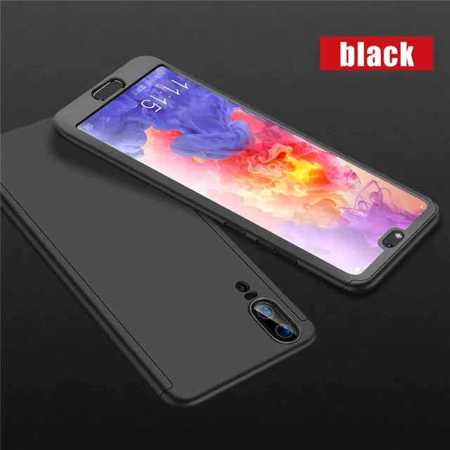 Роскошный 360 чехол с полной защитой для Xiaomi Redmi Note 8 6 6A 5 5A 7 7A K20 9T CC9E CC9 A3 GO Lite Pro Plus - Цвет: Black