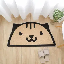 Нескользящие абсорбирующие коврики для дома, двери, входного коврика 45*90 см, напольный коврик полукруглый, мультяшный принт, ковер для ванной, Туалетный Коврик для семьи